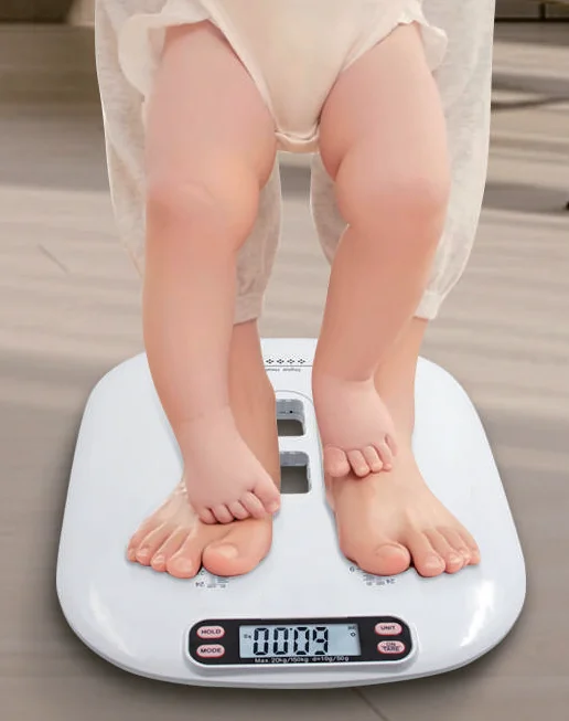 digital baby scale with modular tray 180 rotatable lcd screen baby mother weighing modes infant weight scale with foot ruler-5
