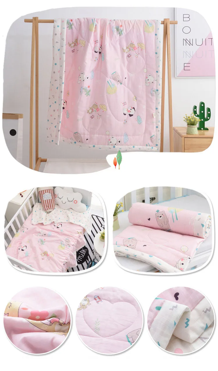 120*150cm Toddler Nursery School Blanket Cotton Children School Bed ...