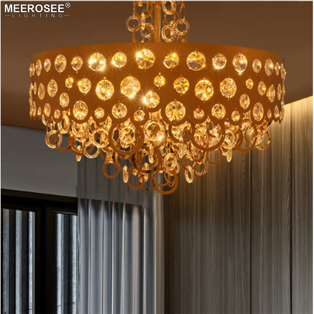MEEROSEE Chandeliers Pendant Lights Home Decor Lights Stainless Steel Chandelier MD86724