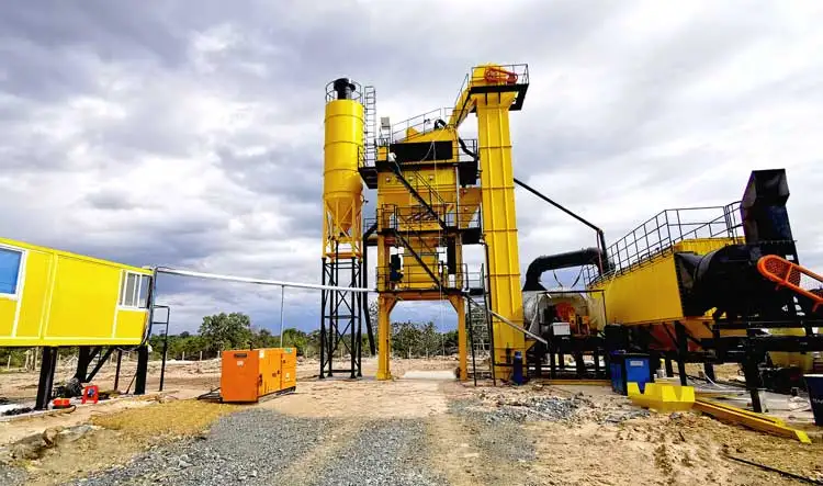 Portable asphalt plant 120t/h batch mix mobile asphalt plant for sale