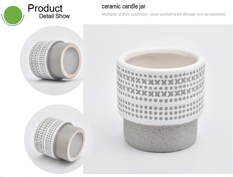 candle ceramic jar