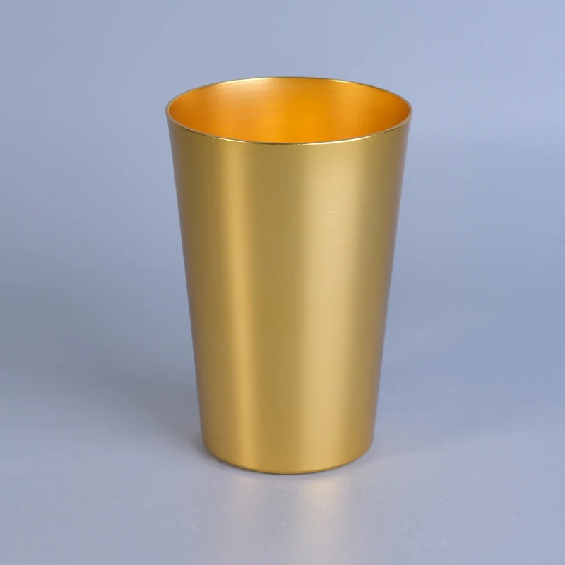 Decorative Gold Candle Holder Metal Material