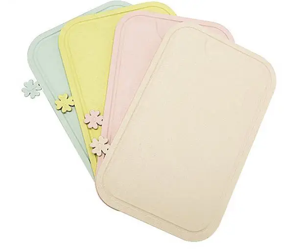 
4pcs flower pattern cutting board wheat fiber cutting board 
