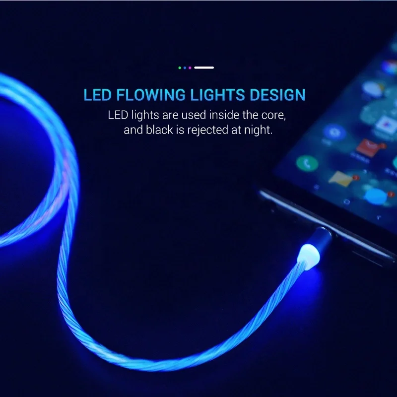 Strong magnetic magnetic head data cable 3-in-1 optical fiber charging cable - ANKUX.COM