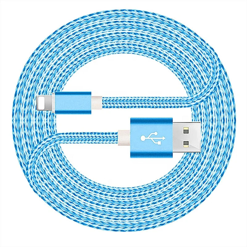 
Fast Charge 3ft 6ft 10ft Nylon Braided Phone Charger Cords Usb Cable For iPhone 