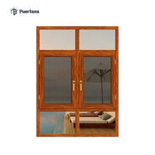 Америка Стиль алюминий одетый деревянные окна с двойной закаленное стекло для Вилла Дом