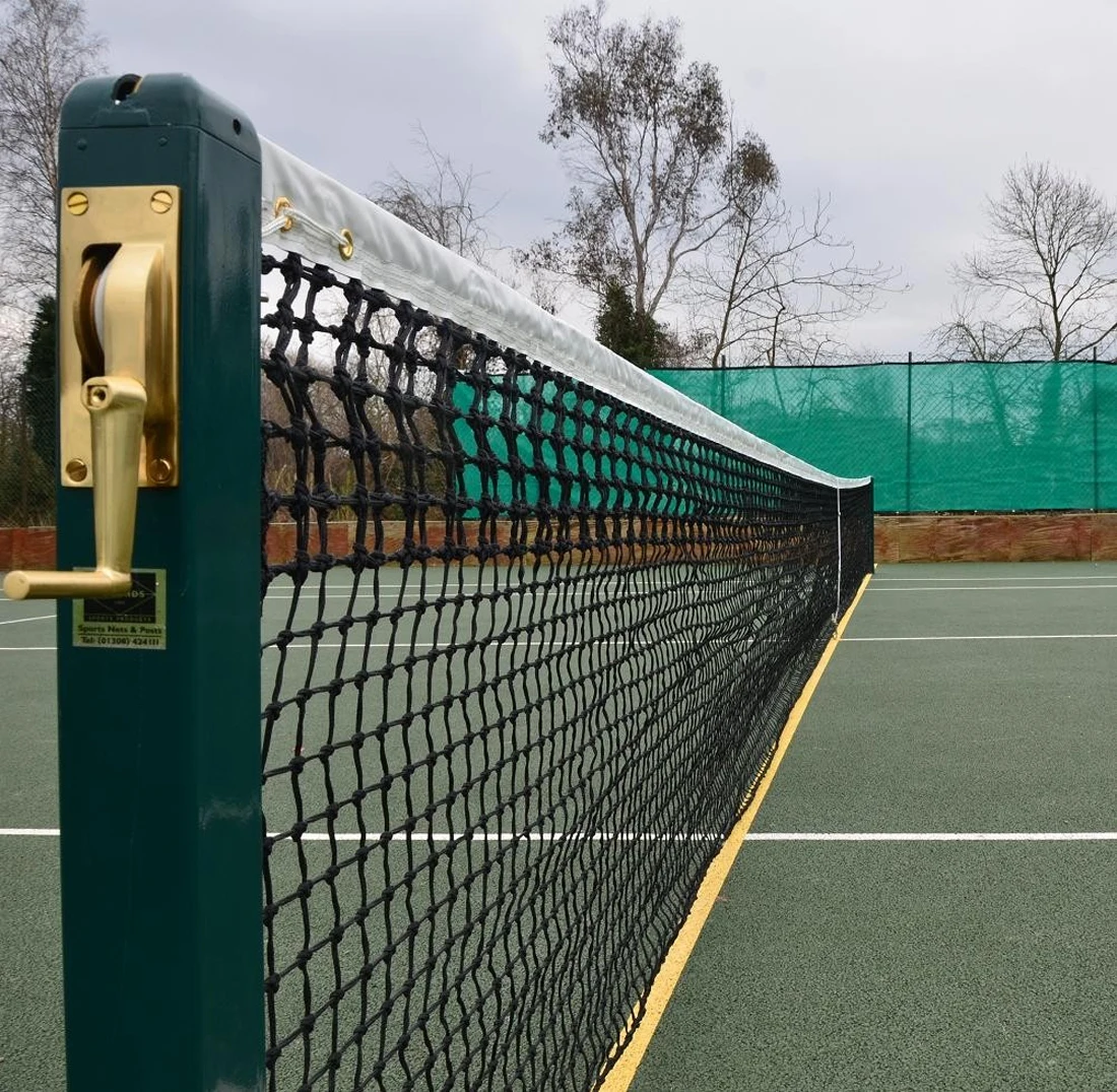 Double Top Mesh Professional Hdpe Braided Tennis Nets For Tournament