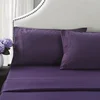 Hot selling embroidered 100% brushed microfiber solid duvet cover and bed sheet bedding set in good price