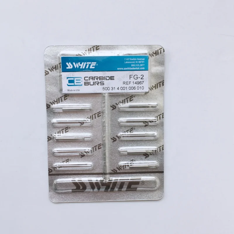 CE Approved SS WHITE Carbide Burs High Speed Dental Tools