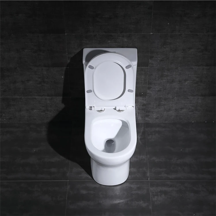 Dual-flush modern white siphonic one piece s-trap wc hotel toilet