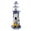 Nautical Beach Starfish Wooden Lighthouse Model Home Decoration