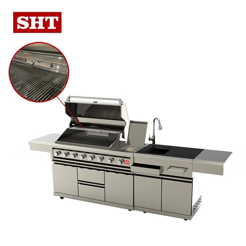 New Style Easy Clean Restaurant Natural Gas Outdoor Grill Bbq Natural Gas Outdoor Grill Bbq