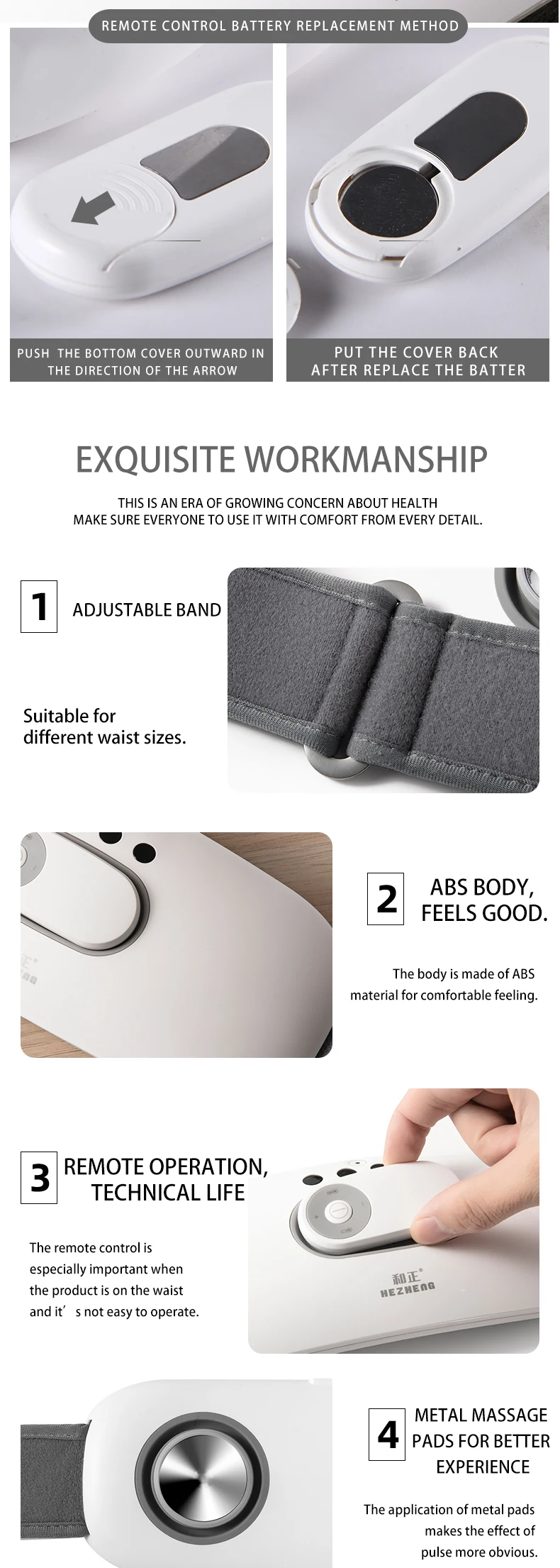 2023  Lumbar Muscle Strain Wireless Air Pressure Massage Electric Pain Relief Smart Waist Massager EMS Infrared Heating Relieves
