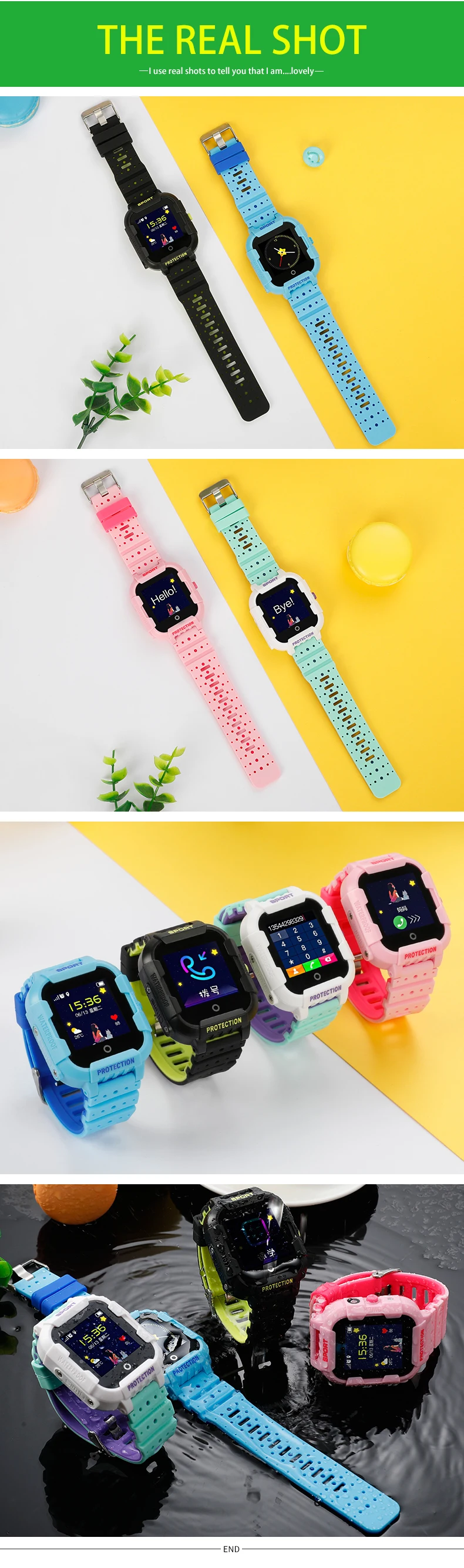 Wonlex Android/ios Gsm Gps Kids Security Sport Waterproof Smart Watch ...