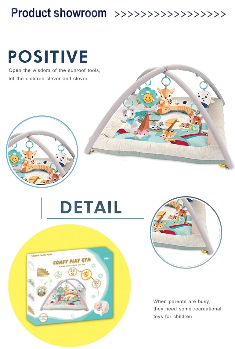Infants activity enfants baby gym toys soft plush kids carpet cotton baby play mat for baby with music
