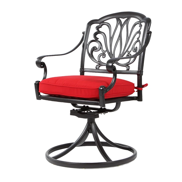 Outdoor Furniture Patio Dining Cast Aluminium Swivel Chair Garden