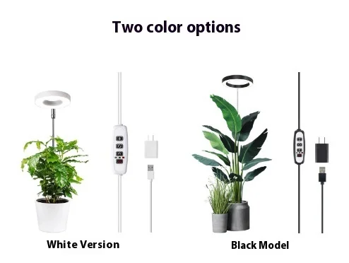 product 6 inch angel ring led indoor plant growth light fleshy green aluminum flower smd source 3000k color for sun growing-2