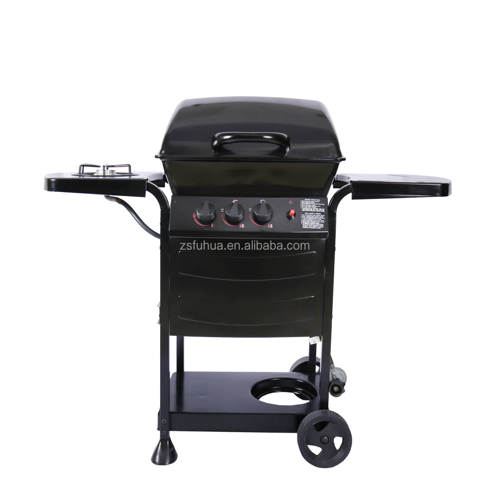 Versatile 3 Burner Propane Grill Custom Outdoor Family Party Bbq Grill