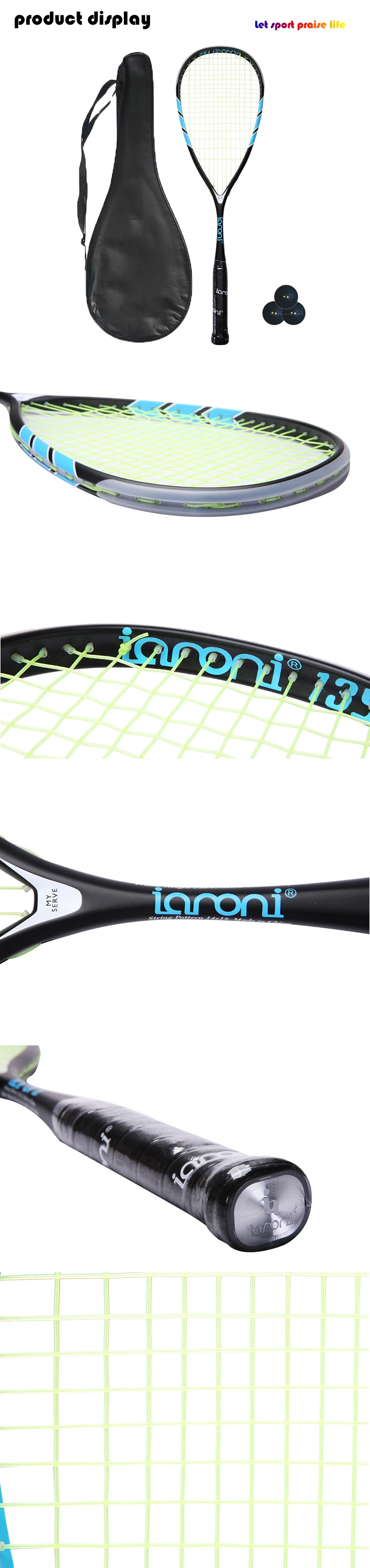 Professional Squash Racket Racquet,Carbon Fiber Squash Racket Oem