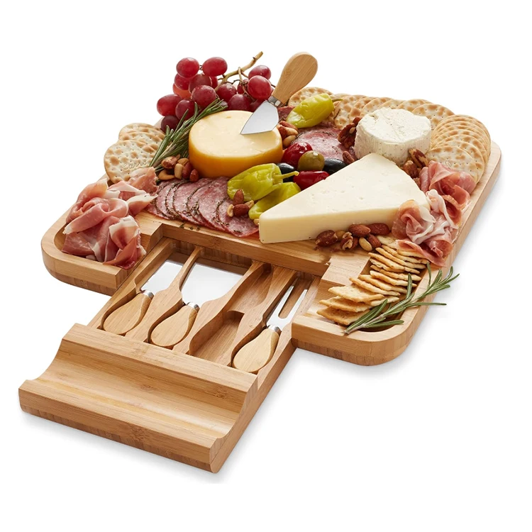 Large Acacia Wood Charcuterie Platter and Serving Meat Board Cheese ...