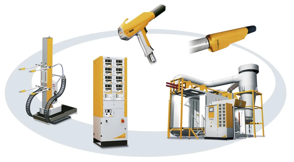 Применяемых установок. Gema оборудование порошковой окраски. Система напыления. Установка для напыления Gema. Порошковая покраска инструмент.