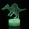 Visual Environment Optical 7 Color Illusion USB Bedroom Table 3D Dinosaur Led Night Light