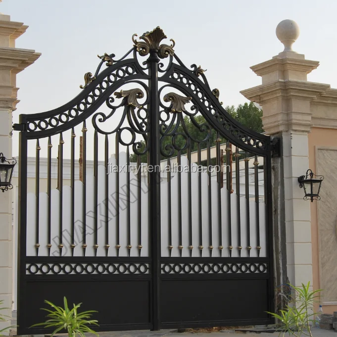 New Design Wrought Iron Gate Indian House Main Gate Designs For Garden ...