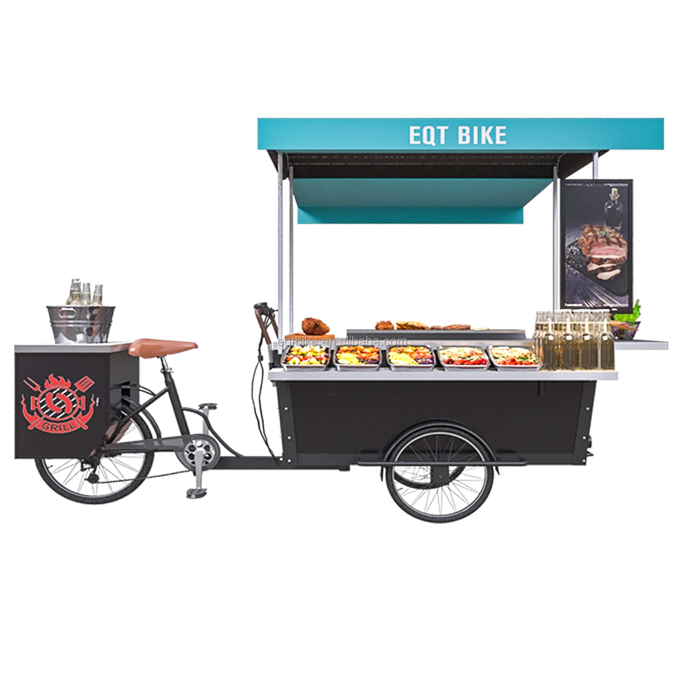 China Mobile Outdoor Food Truck Electric Barbecue Fast Food Tricycle ...