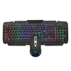 LED Backlight Rainbow USB Wired Keyboard Mouse Combo Set Ergonomic Durable Wired Keyboard And Mouse For PC Game
