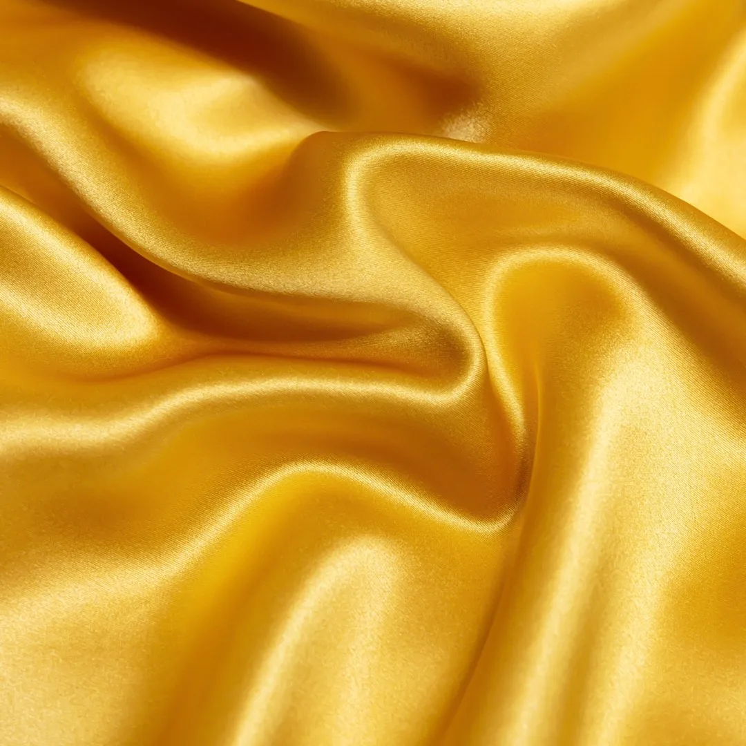 Wholesale Breathable 100 Mulberry Silk Plain Hollow Duvet Cover Top Luxury Yellow Bedding Set