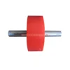 Cheap price steel shaft plastic coated roller wheel for conveyor