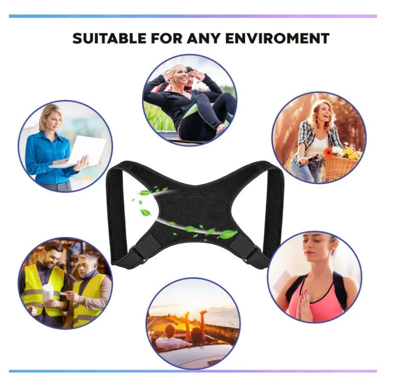 Amazon Hot Selling Improved Adjustable Back Posture Corrector Shoulder Brace Back Posture Corrector For Men&Women