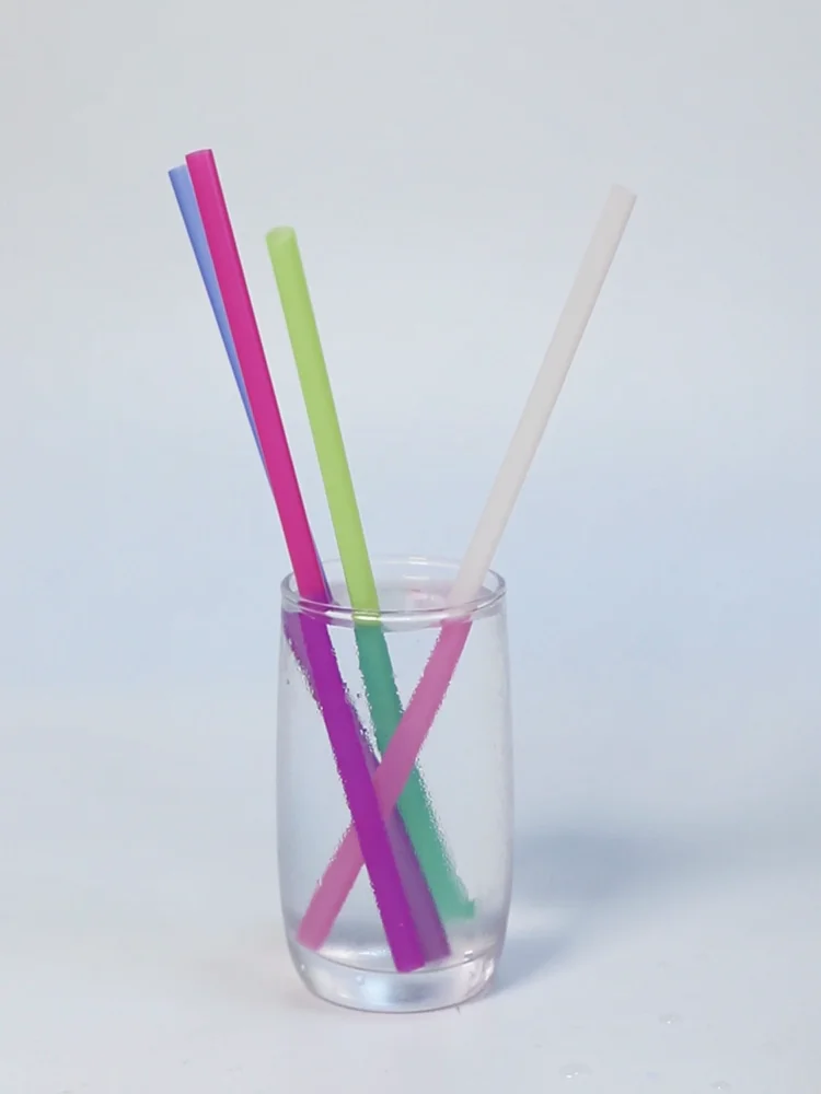 Reusable Color Changing Straws Straight Drinking Straw Funny Color