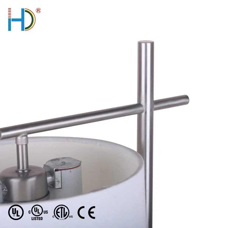 Hotel decorative bed side nickel modern table lamp