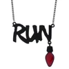 TV Show Stranger Things Run Enamel Jewelry Accessories Necklace
