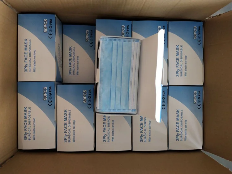 individual package face mask nonwoven disposable 3ply mask