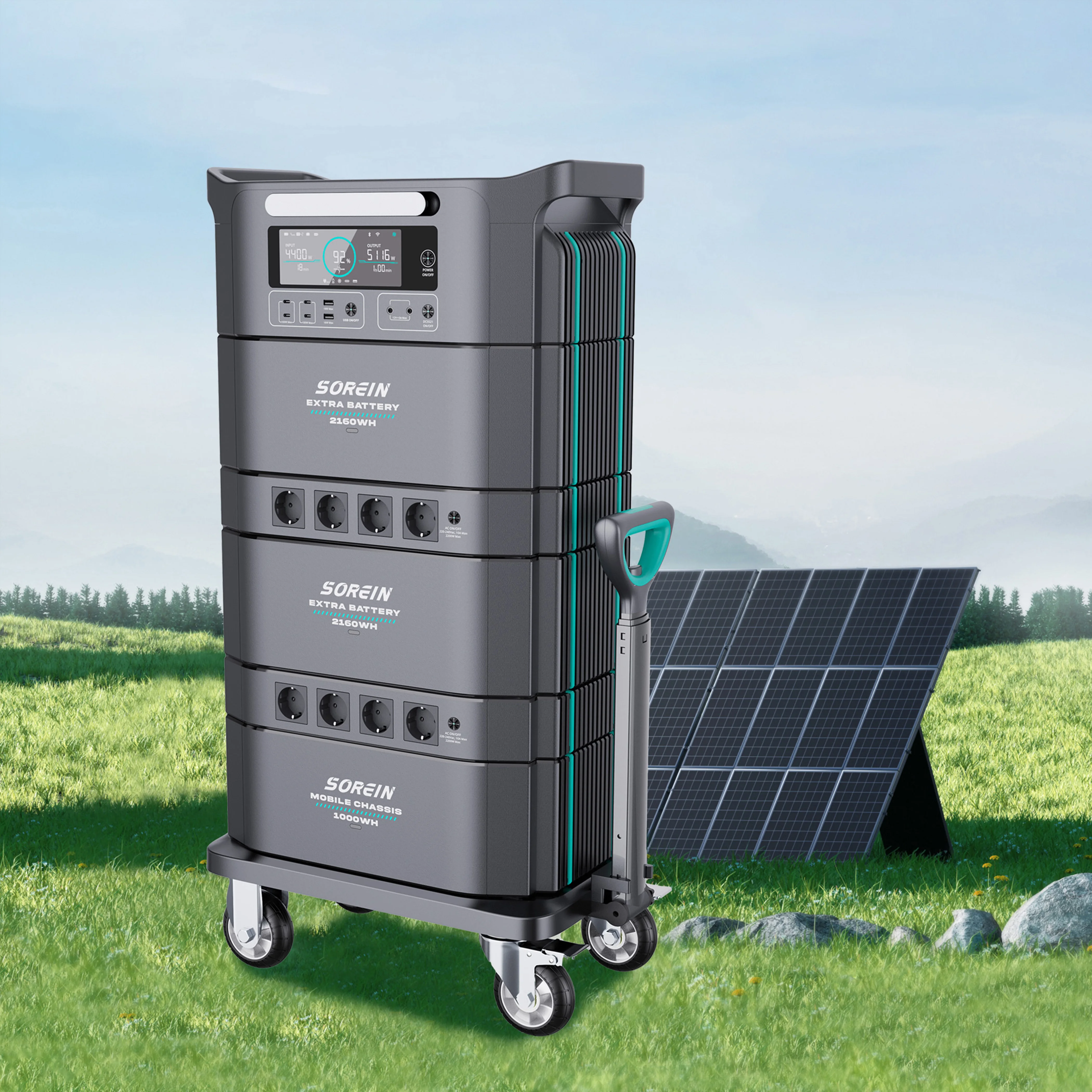 Sorein 7kwh Solar Generator 8000 Watt Battery Generator Portable Power  Station with Solar Panel 48v Home Energy Storage
