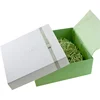 High End Custom Print Raffia Weed Liner Cosmetics Packaging Ribbon Bowknot White Paper Gift Box