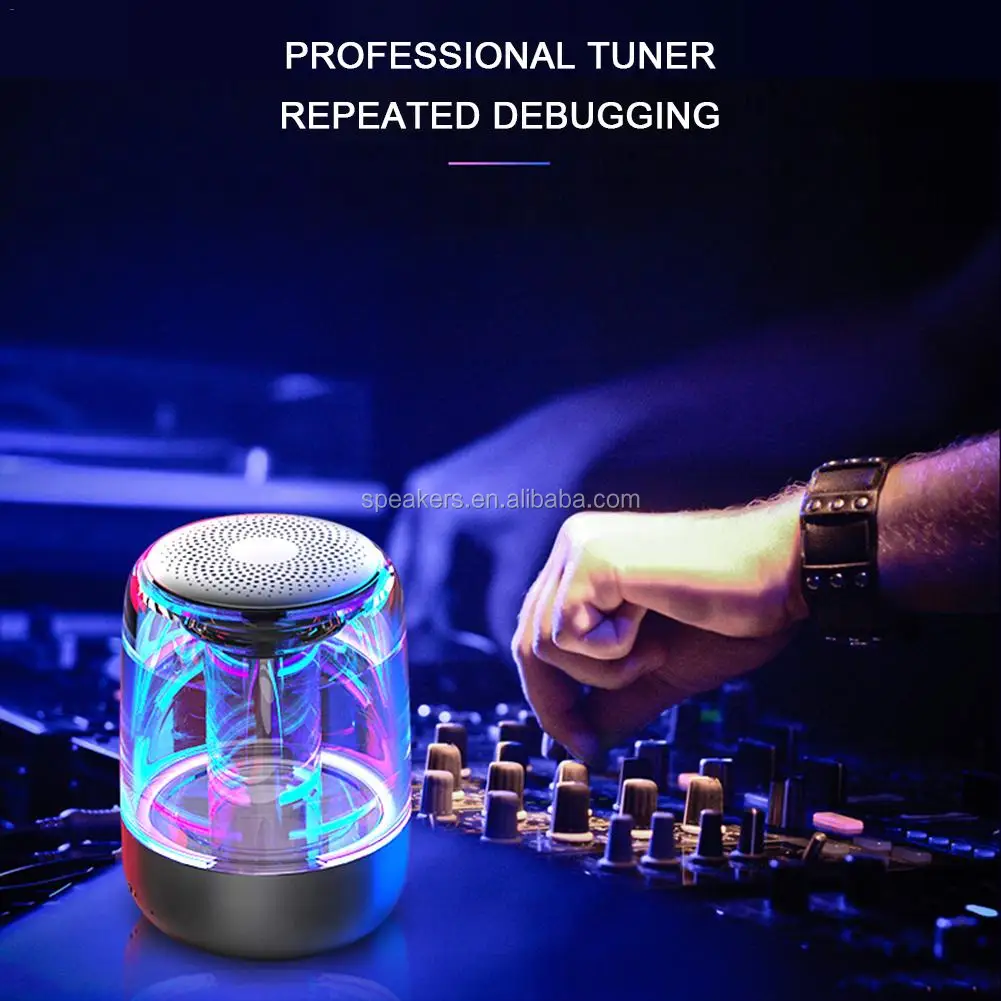 C7 Portable Bluetooth 5.0 Speaker Transparent LED Luminous Subwoofer TWS 6D Surround HIFI Stereo Cool Audio For Mobile Phone - ANKUX.COM