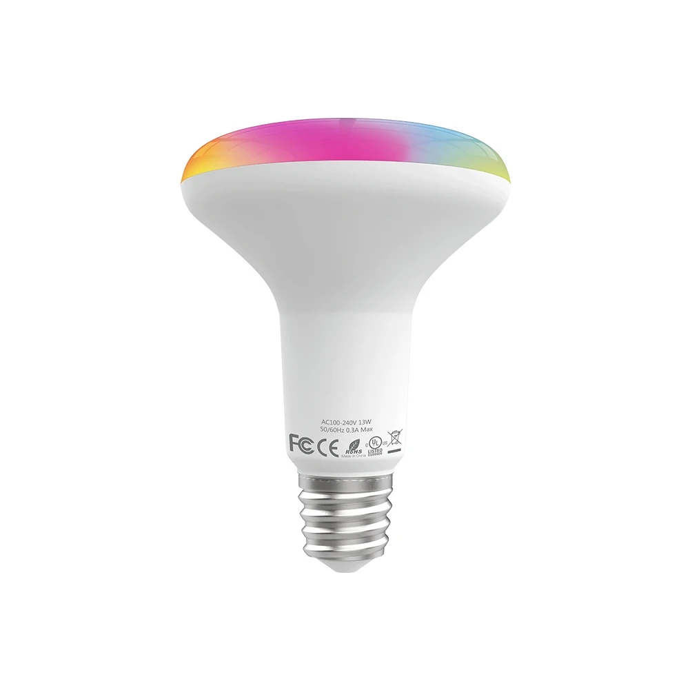 Smart WiFi LED Light Bulb Compatible with Alexa and Google Home (No Hub Required) RGBCW Multi-Color 13W Color Changing LED Bulb
