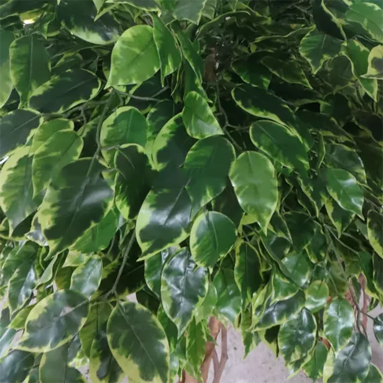 批发室内装饰绿色人造树叶小人造菩提树核心