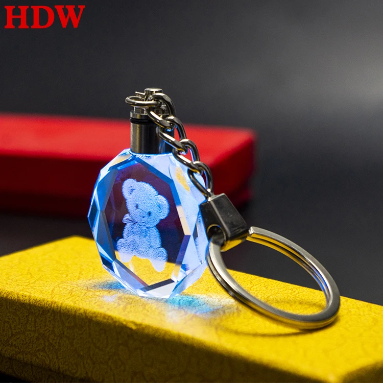 crystal teddy bear keychain