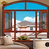 cheap price double glass window wing aluminium windows