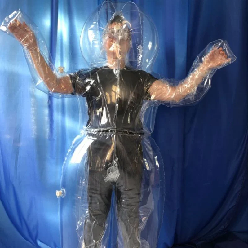 Factory Price Customize Size Airtight Inflatable Clear Pvc Suit Inflatable Sex Costume For Adult