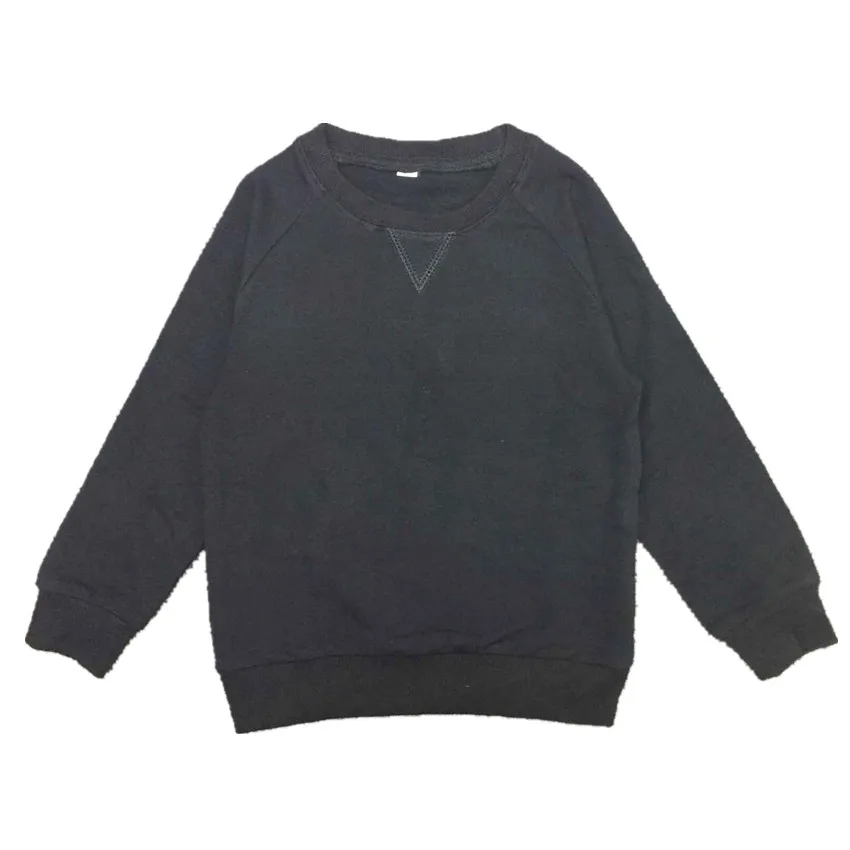 
Baby Girls Boys Autumn Pullover Kids Plain Black Gray Sweatshirt Children Cotton Outfits Kids Fashion Coat 2020 New 