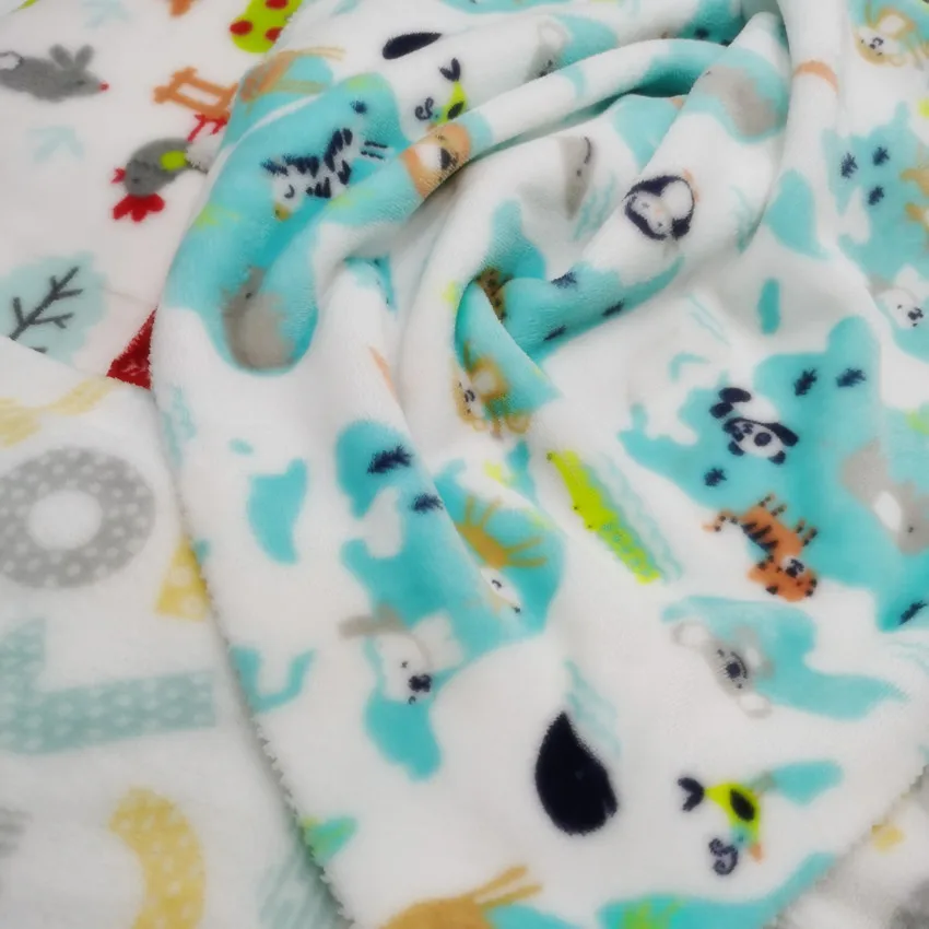 Super Soft Flannel Fleece Fabric Baby Flannel Blanket Customized