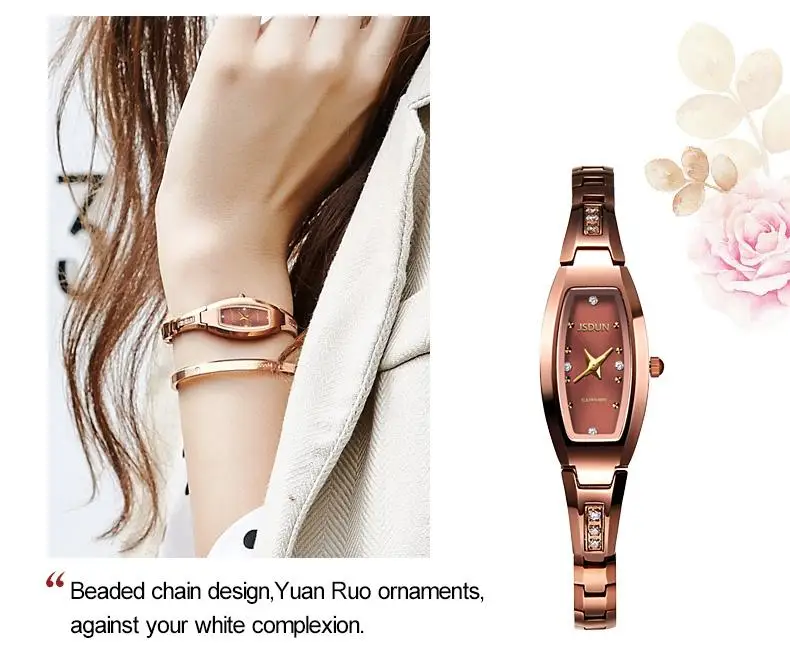 Women Watch Top Brand JSDUN Women Automatic Mechanical WristWatch Low Prices Low MOQ Logo Customized Watch In China
