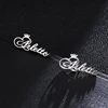 Silver Jewellery Personalized Name Stud Earrings Stainless Steel Custom 18k Gold Plated Any Name Ear rings For Women