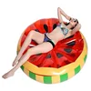 Promotional Plastic Pool Float Watermelon For Team Building Inflatable Float Watermelon Mat For Sunshine