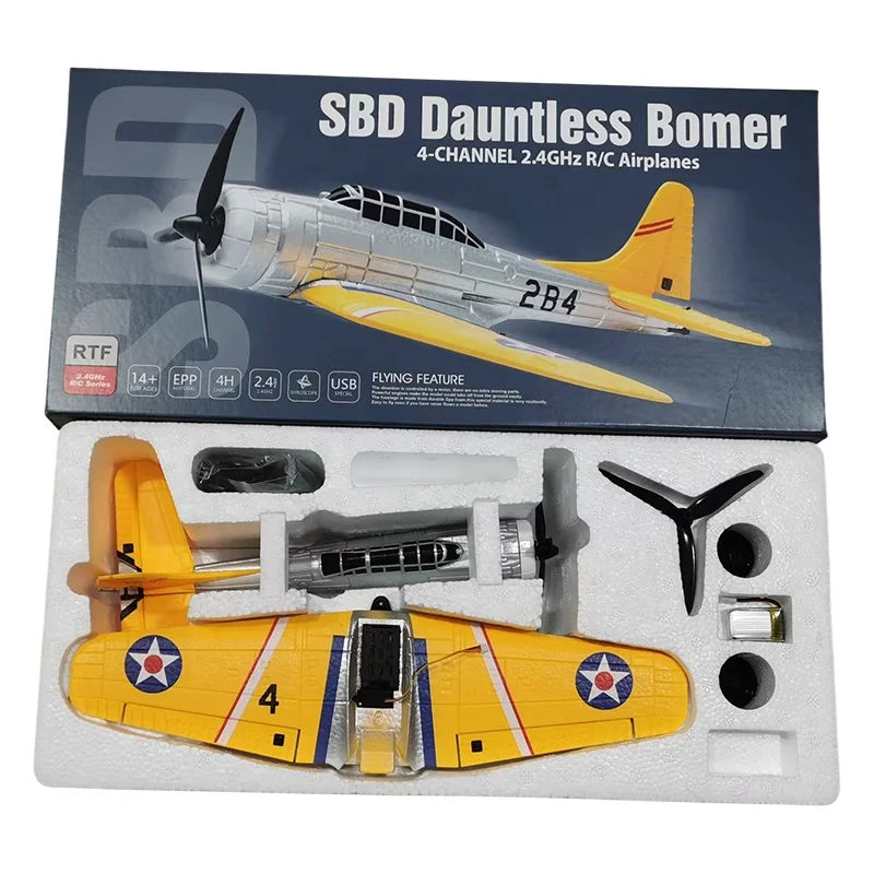 Beginner-friendly RC Dive Bomber SBD Dauntless 4 Channel Aircraft